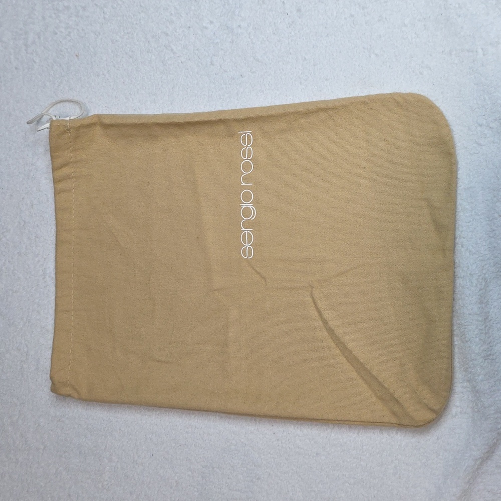 Sergio Rossi Beige Storage Bag-10"Wx12.5"H